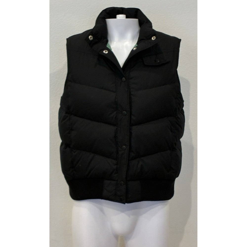 VTG 2005 GAP Down Puffer Vest Mens XL Black Y2K‎ Pockets Snap Closure Outdoor